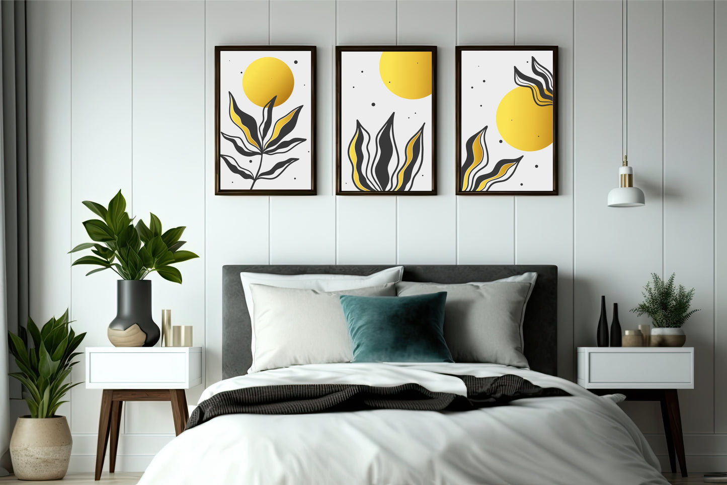 Golden Dawn Abstract Wall Frame Set β Modern Minimal Elegance βοΈπ€