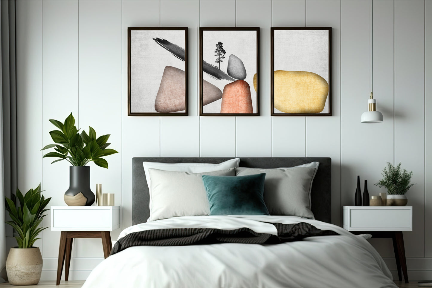 Zen Balance Abstract Wall Frame Set β Modern Tranquility in Art πͺΆβ¨