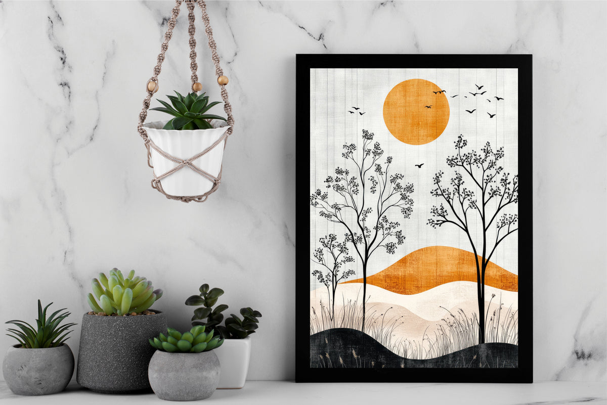 Golden Horizon β Minimal Nature Wall Art π