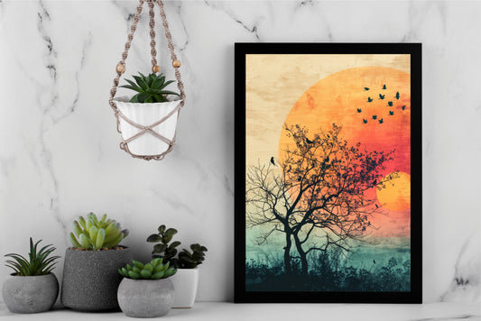 Sunset Serenity β Minimal Nature Wall Art π