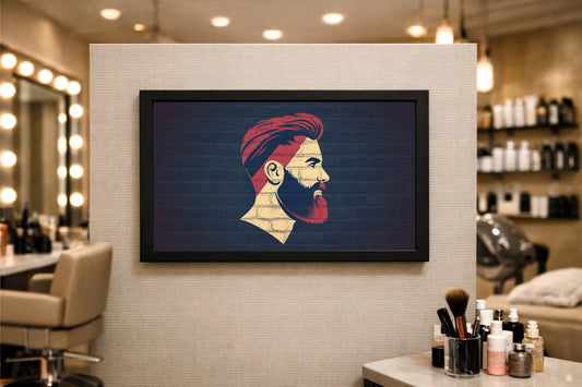Classic Beard Profile β Modern Barber Wall Art ππ₯