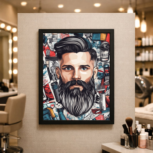 The Modern Beard Icon β Barber Art Portrait βοΈπ§