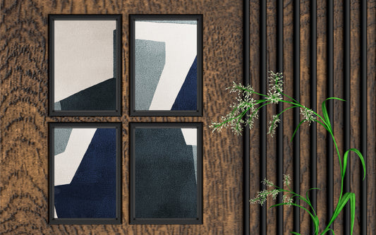 Blue Horizon – Cool Tone Modern Abstract Wall Art 💙✨