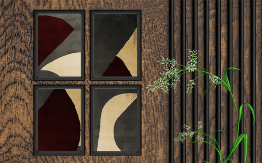Quiet Contrast – Modern Earthy Abstract Wall Art 🍷🤎✨
