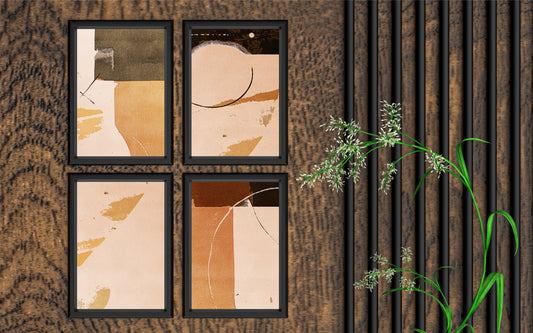 Soft Terra Whisper – Minimal Abstract Wall Art 🤎✨🖤