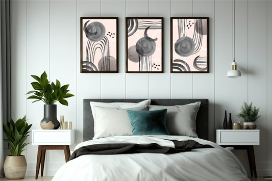 Monochrome Flow Wall Frame Set β Minimalist Art for Modern Spaces β«βͺ