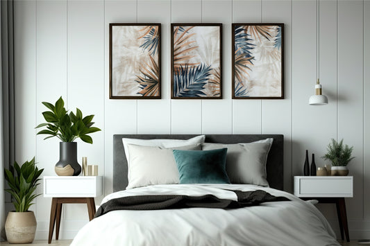 Tropical Breeze Abstract Wall Frame Set β Modern Nature Art for Serene Spaces π΄