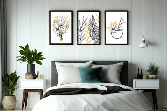 Tropical Bliss Wall Frame Set β Modern Botanical Art for Refreshing Interiors π΄β¨