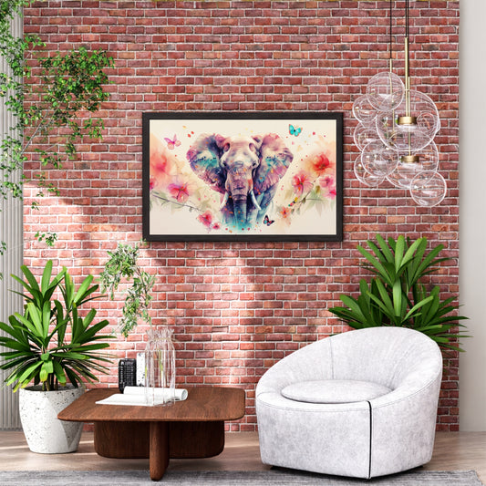 Watercolor Elephant Wall Art