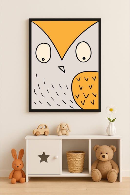 Olly Owl Wall Frame – Whimsical Woodland Décor for Kids’ Space 🦉✨