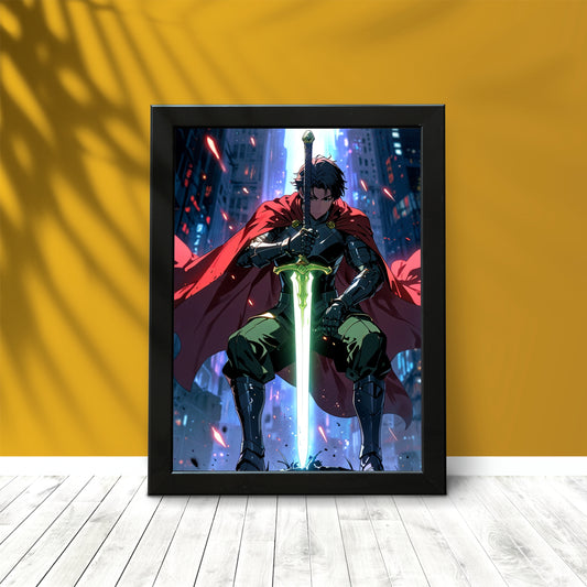 Legendary Warrior Wall Frame β Epic Anime Power for Your Space βοΈ