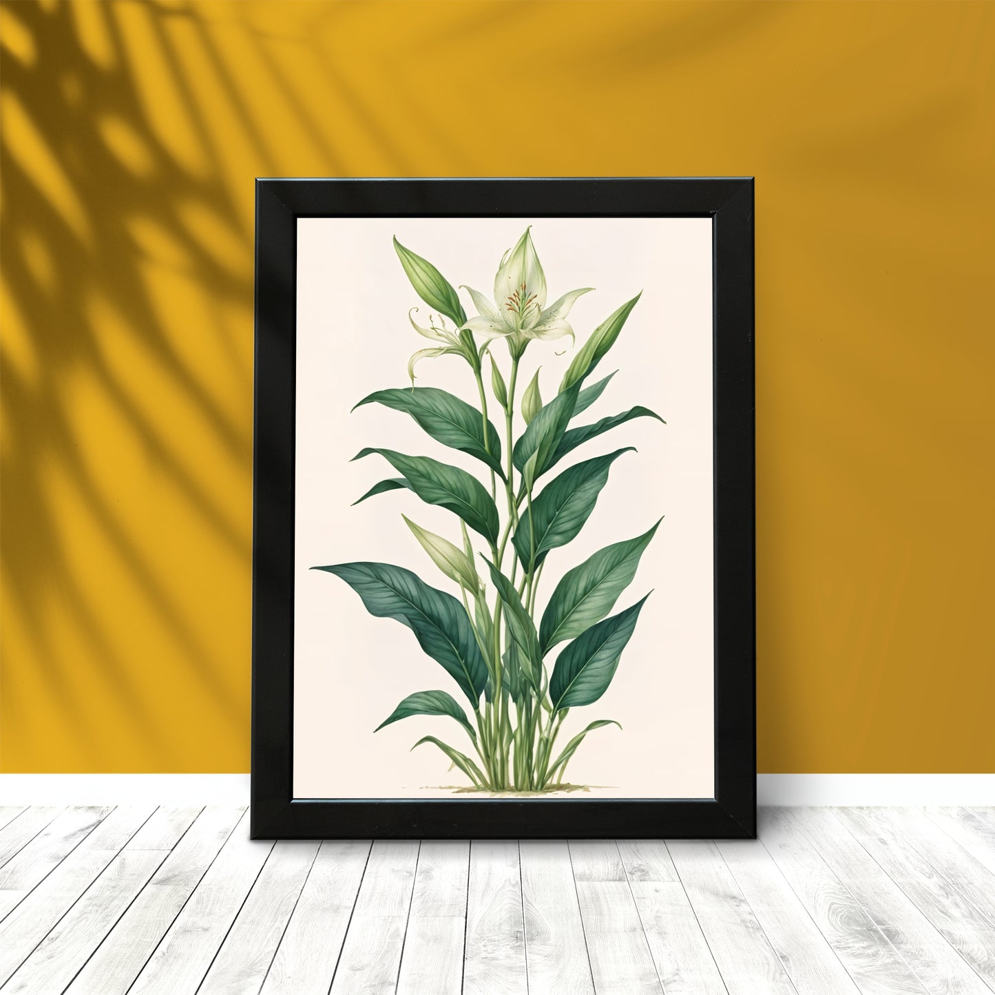 Elegant Green Botanical Wall Frame – Nature’s Calm for Modern Spaces 🌿