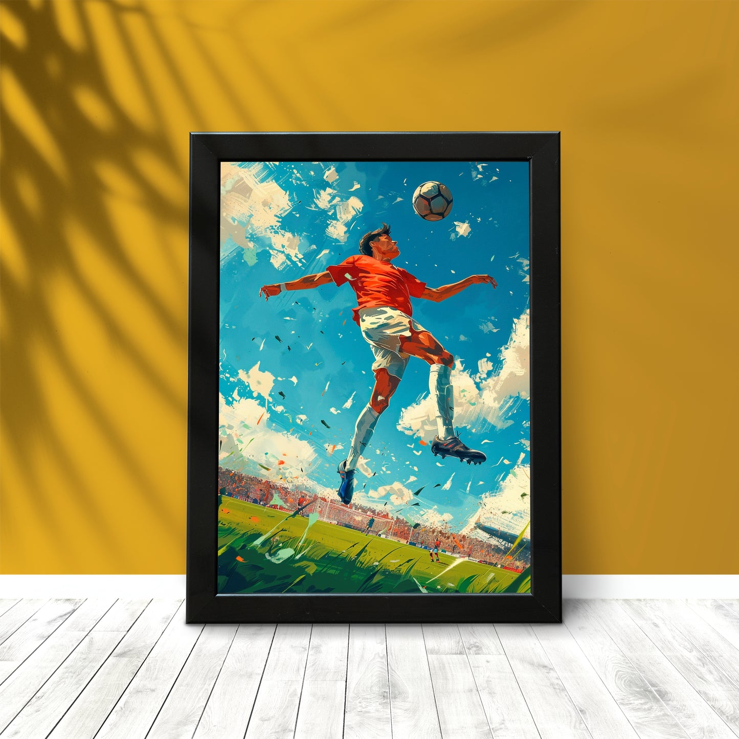 ⚽ Dynamic Football Action Wall Frame – Power & Passion in Motion