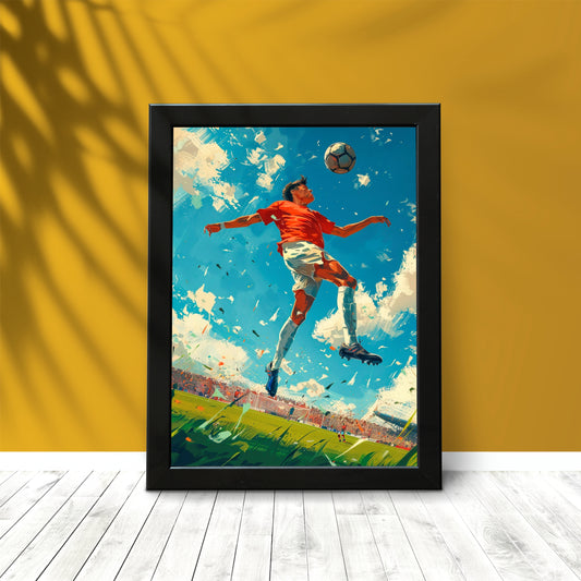 β½ Dynamic Football Action Wall Frame β Power & Passion in Motion