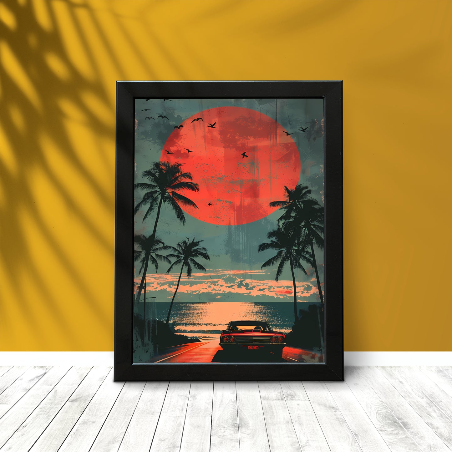 Sunset Drive Wall Frame β Retro Escape for Dreamers π΄π