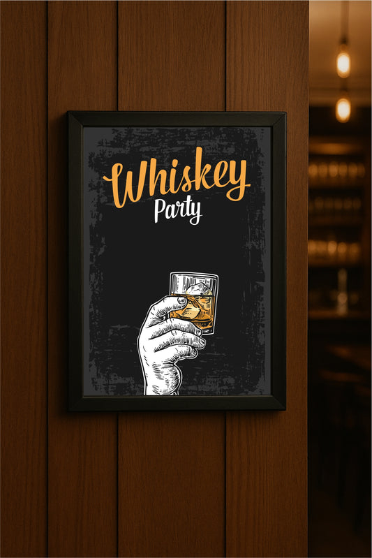 “Whiskey Party – Vintage Bar Art” 🥃🖤