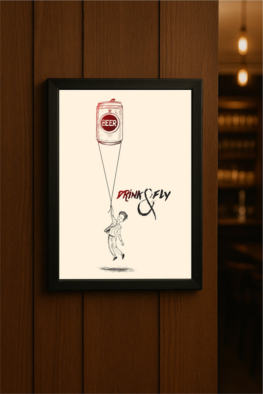 “Drink & Fly – Surreal Beer Can Art” 🎨🍺