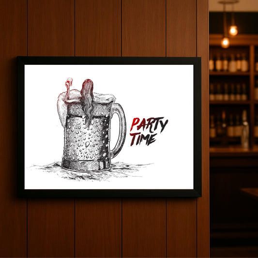 “Party Time – Creative Beer Mug Art” 🍺🔥