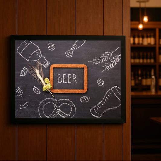 “Chalkboard Brew – Classic Beer Art” 🍺🖤