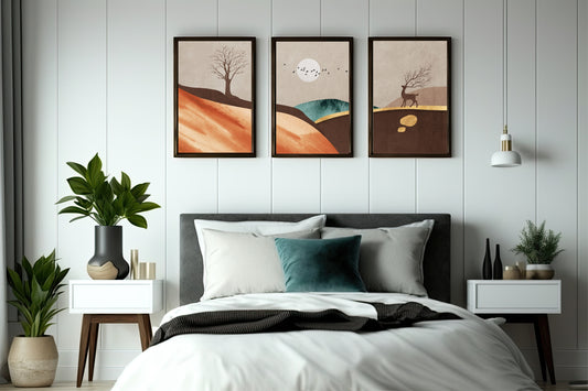 Golden Serenity β 3 Piece Wall Frame Set π