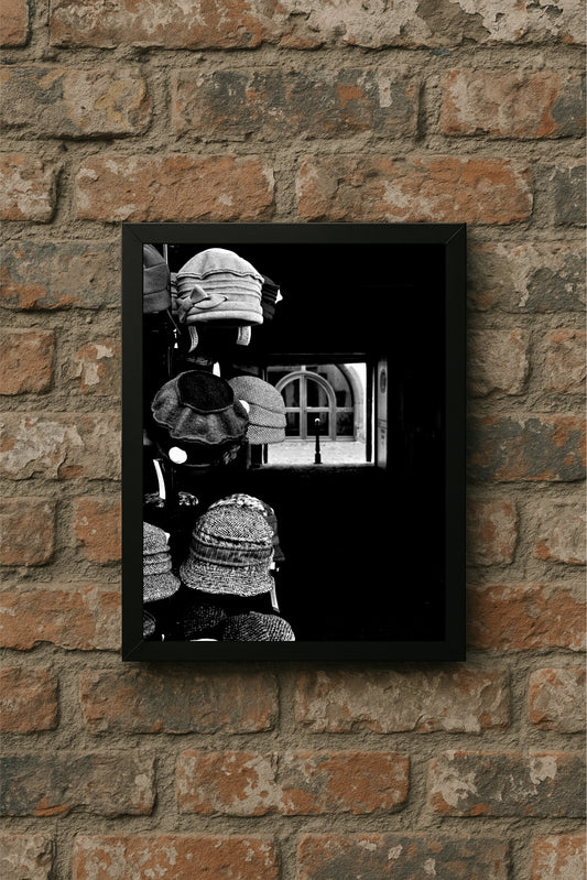 “Window of Choices – Artistic Street Display Frame” 🖤🎩
