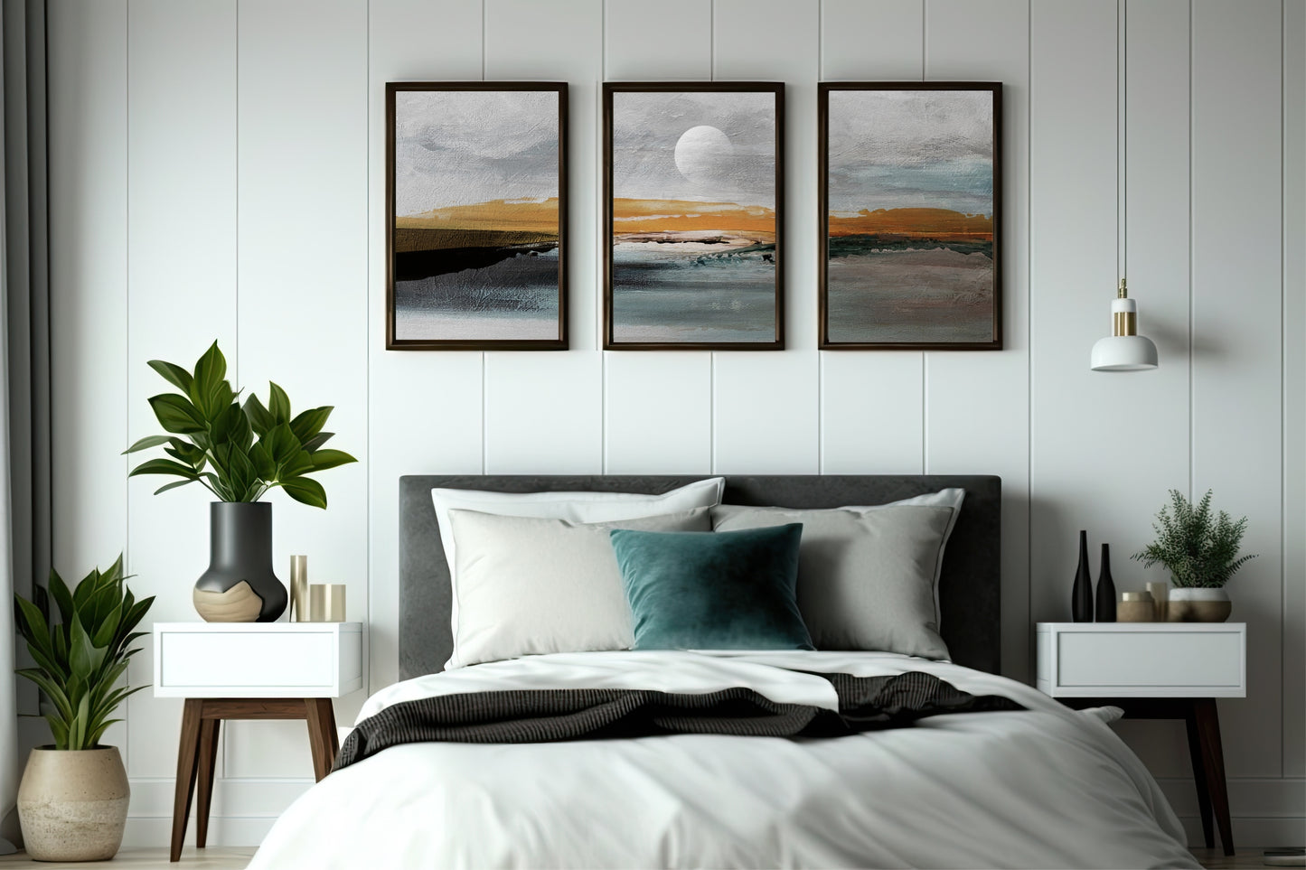 Abstract Horizon β 3 Piece Wall Frame Set π