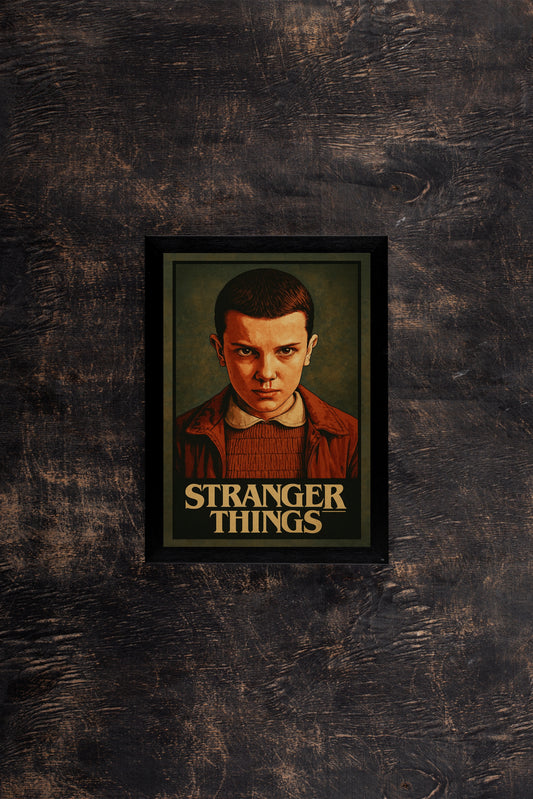 “Stranger Things – Psychic Kid Retro Poster Frame” 🖤🔮