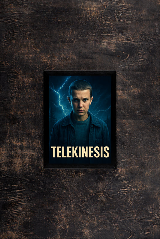 “TELEKINESIS – Supernatural Power Poster Frame” ⚡🖤