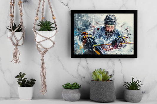 “Unstoppable Motion – Sports Energy Inspired Frame” 🏒🔥