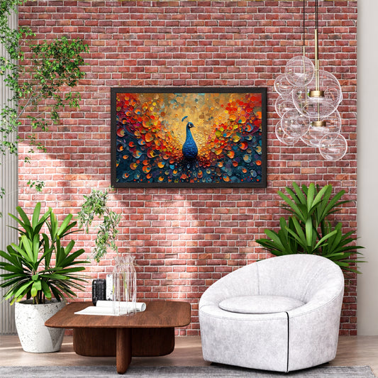Colorful Peacock Wall Art | Abstract Peacock Feathers & Luxury Bird Artwork