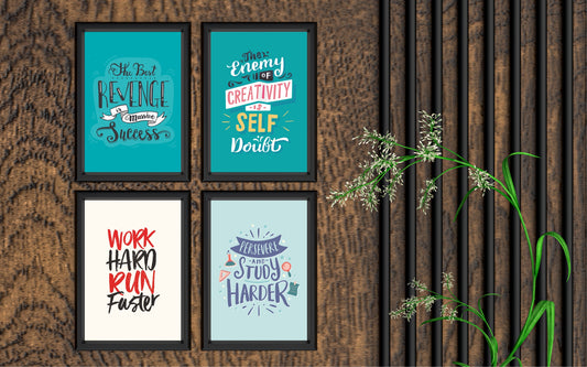 Motivational Quote Wall Frame Set β Set of 4 π₯