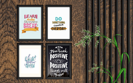 Motivational Quote Frame Set β Set of 4 πβ¨