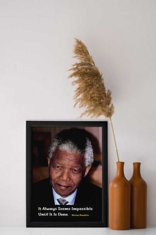 Legacy of a Leader – Nelson Mandela Motivational Wall Frame