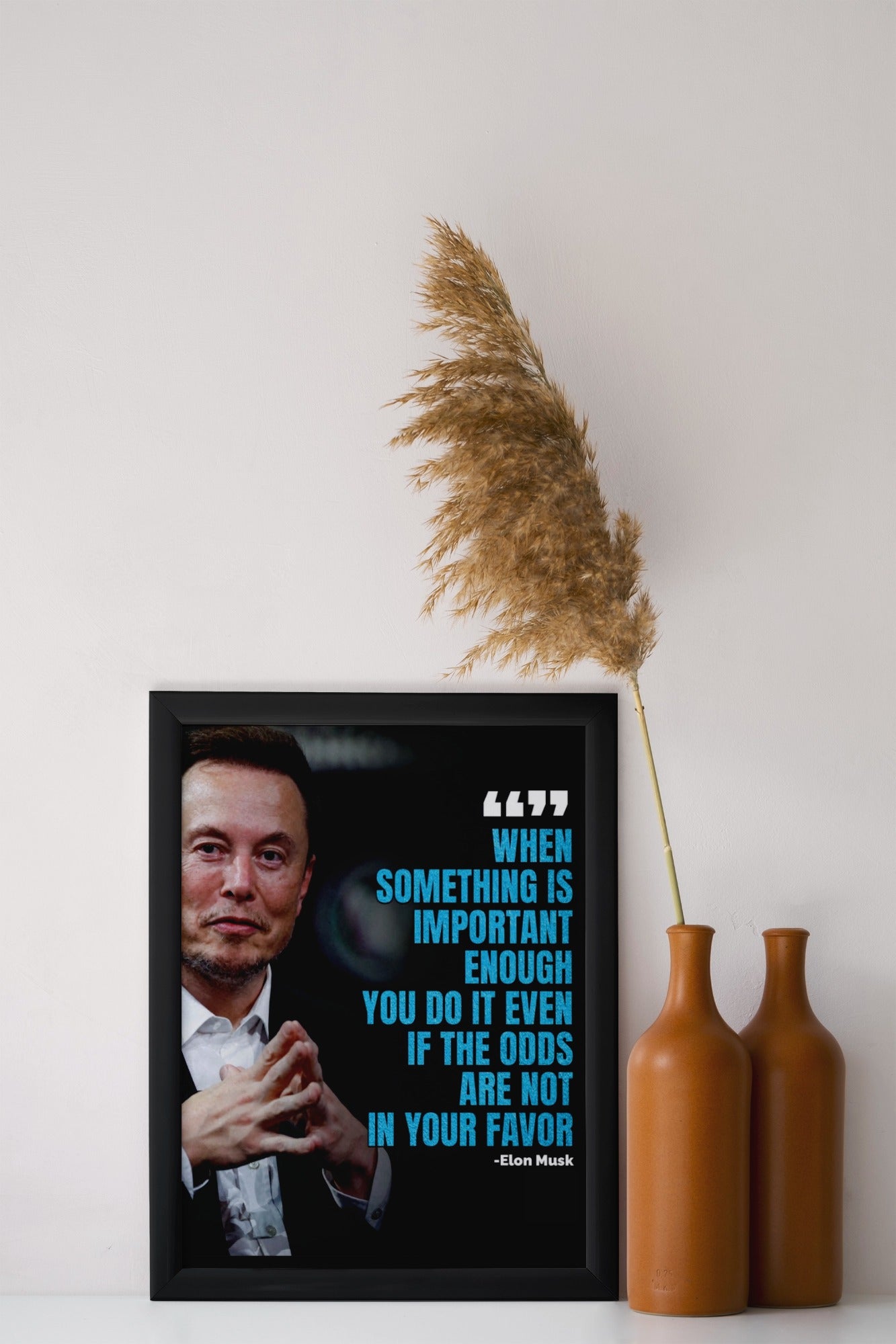 Elon Musk Motivational Wall Frame – Vision of the Future