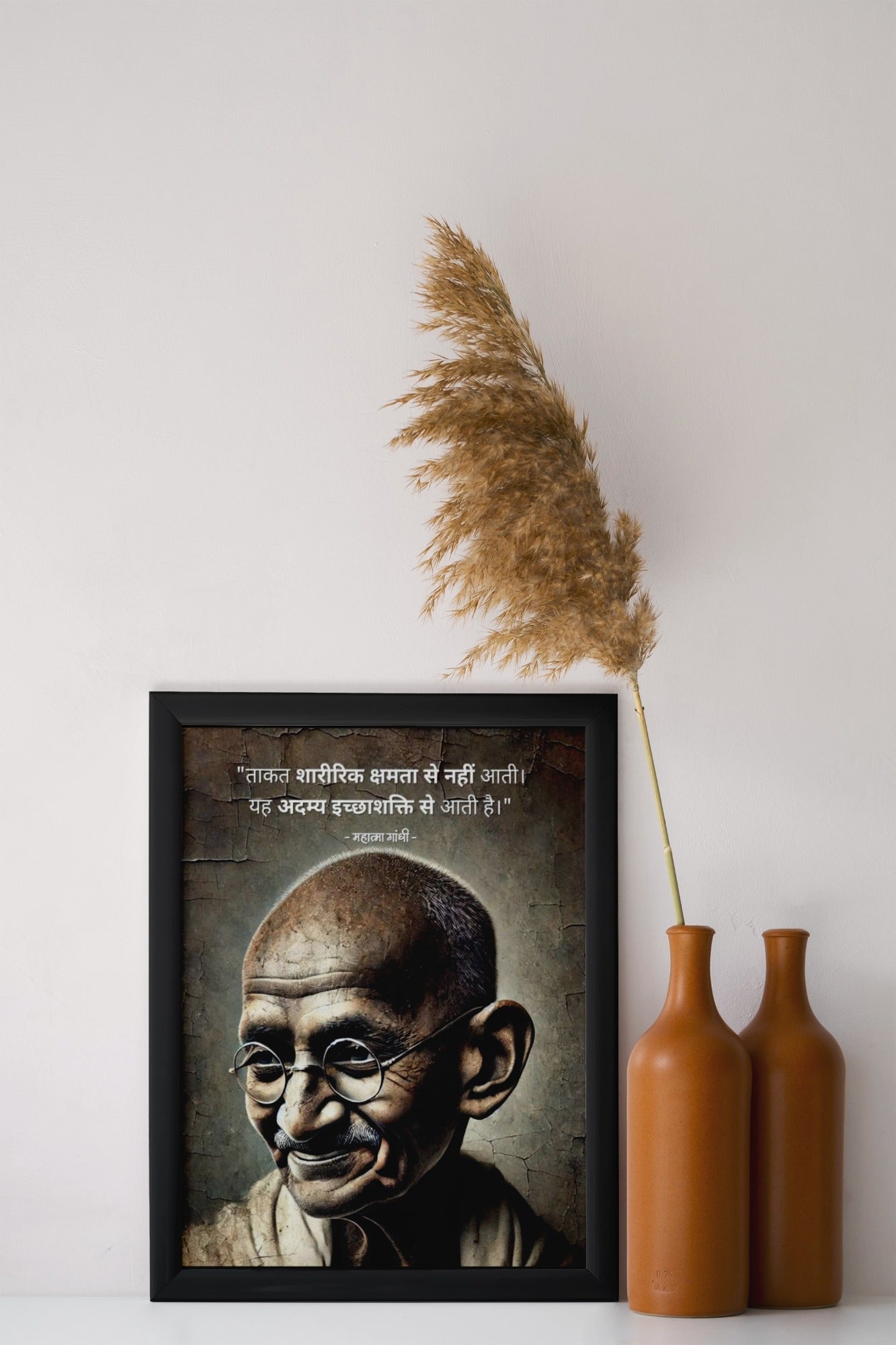 Honor the Legacy of Mahatma Gandhi with This Inspirational Wall Frame