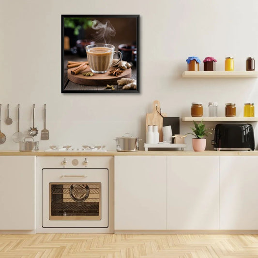 Tea Time Serenity β Elegant Wall Frame for Tea Lovers