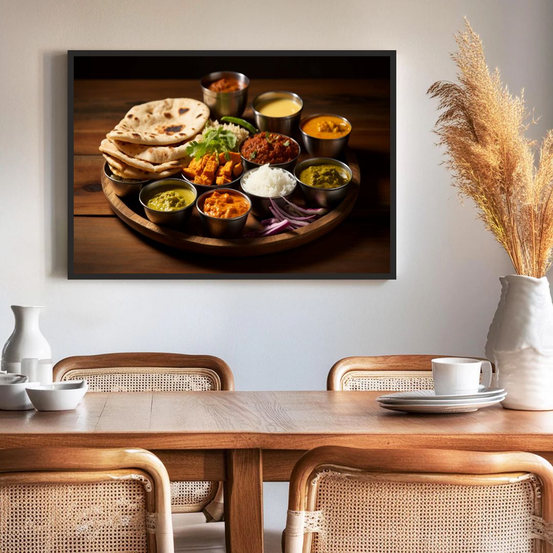 Royal Special Thali Wall Frame – A Feast for the Eyes
