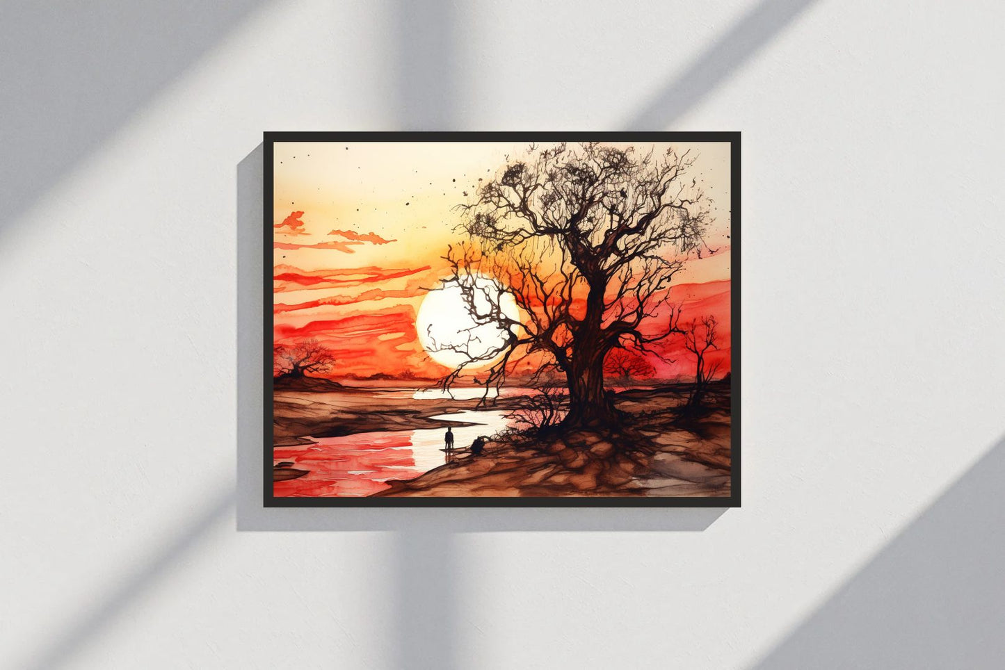 Sunset Nature Wall Frame – A Breathtaking Blend of Colors & Serenity