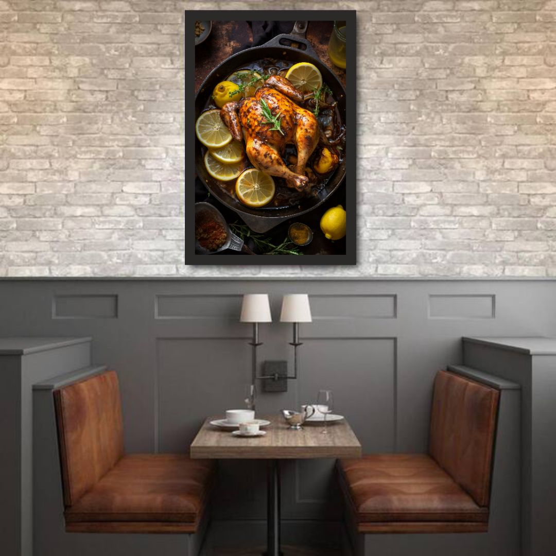 Tandoori Chicken Delight – Mouthwatering Wall Frame for Food Lovers