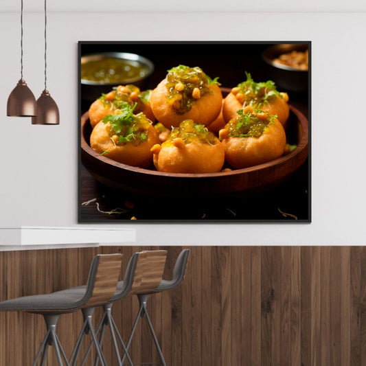 Gol Gappe Wall Frame β A Crispy & Flavorful Delight