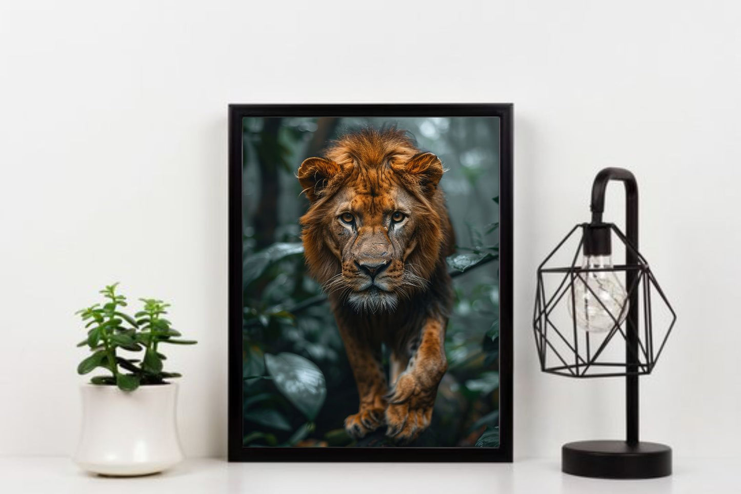 Majestic Lion & Nature Wall Art โ Power Meets Serenity ๐ฆ๐ฟ