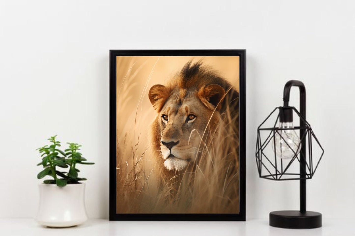 Majestic Lion & Nature Wall Art โ Power Meets Serenity ๐ฆ๐ฟ