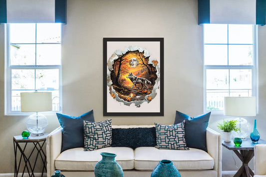 Wild & Fearless – Wolf Wall Art 🐺✨