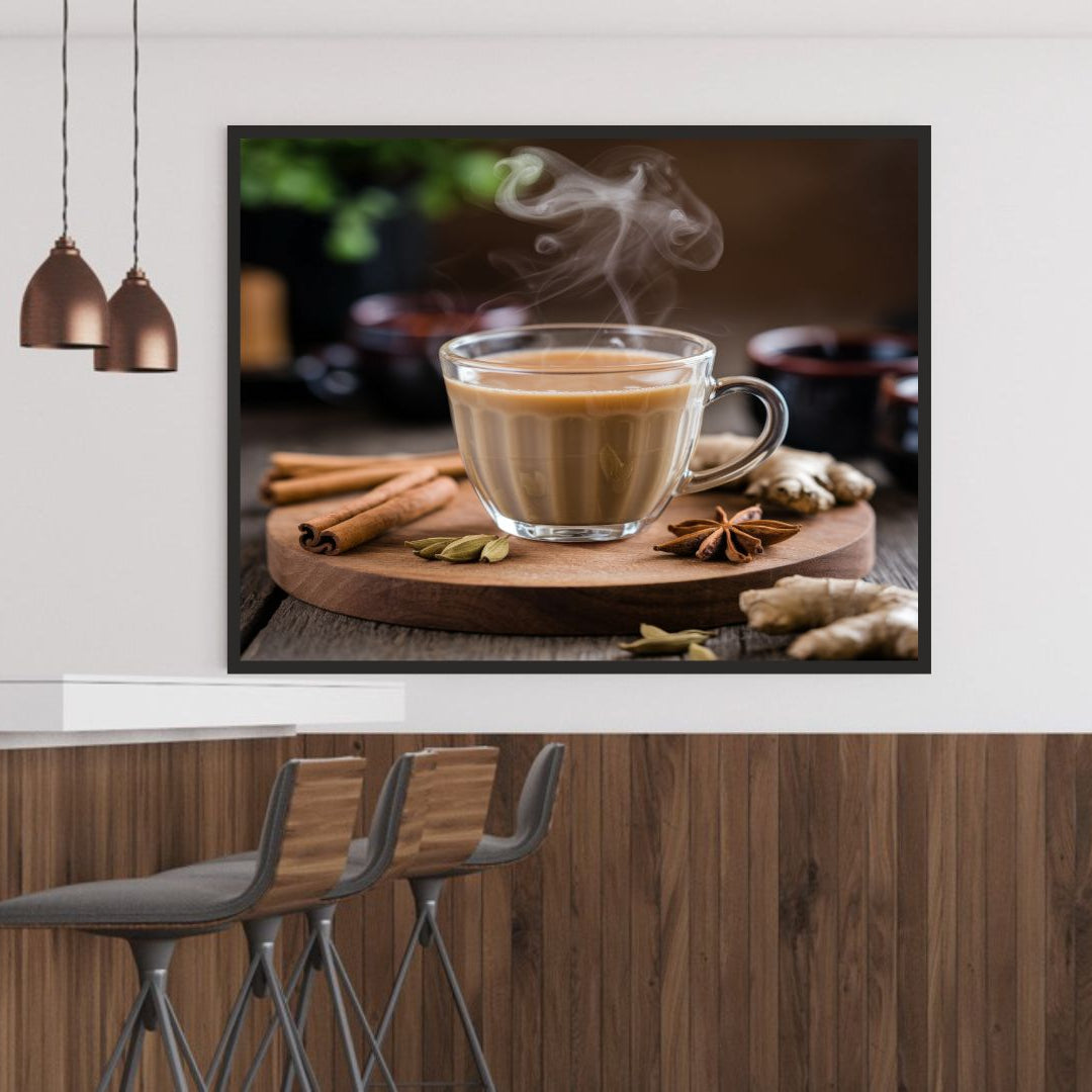 Tea Time Serenity – Elegant Wall Frame for Tea Lovers