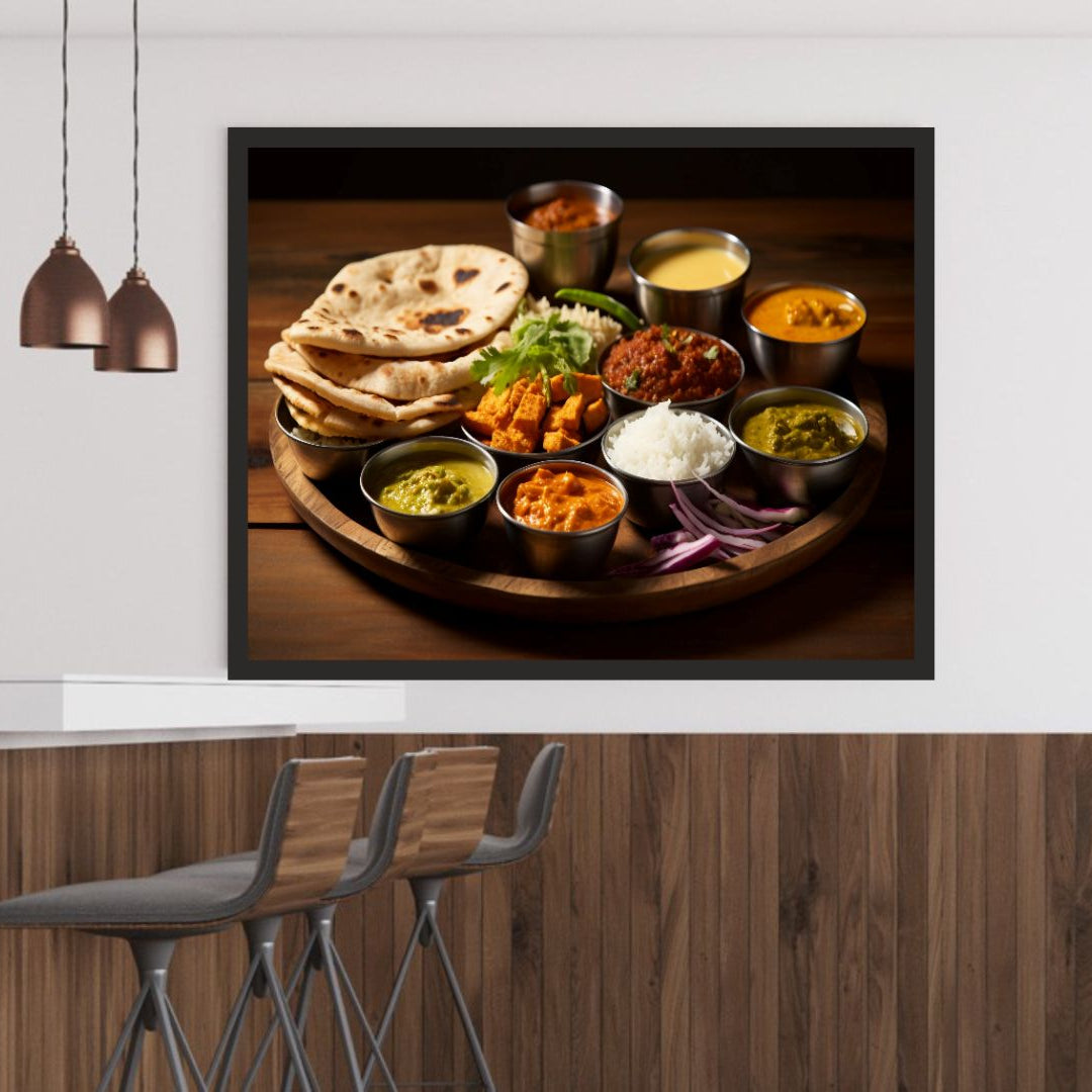 Royal Special Thali Wall Frame – A Feast for the Eyes