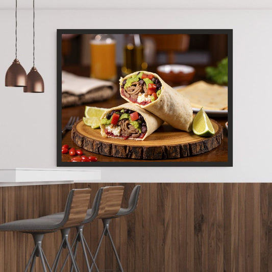 Delicious Burrito Wall Frame β A Treat for Food Lovers
