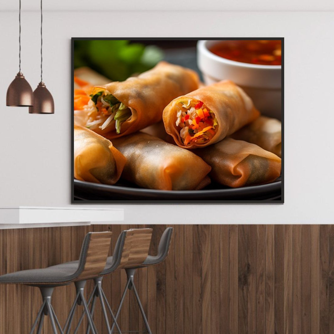 Spring Roll Wall Frame – A Crispy Delight for Your Space