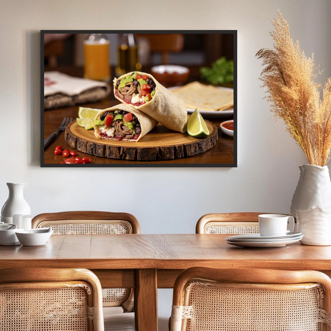 Delicious Burrito Wall Frame – A Treat for Food Lovers