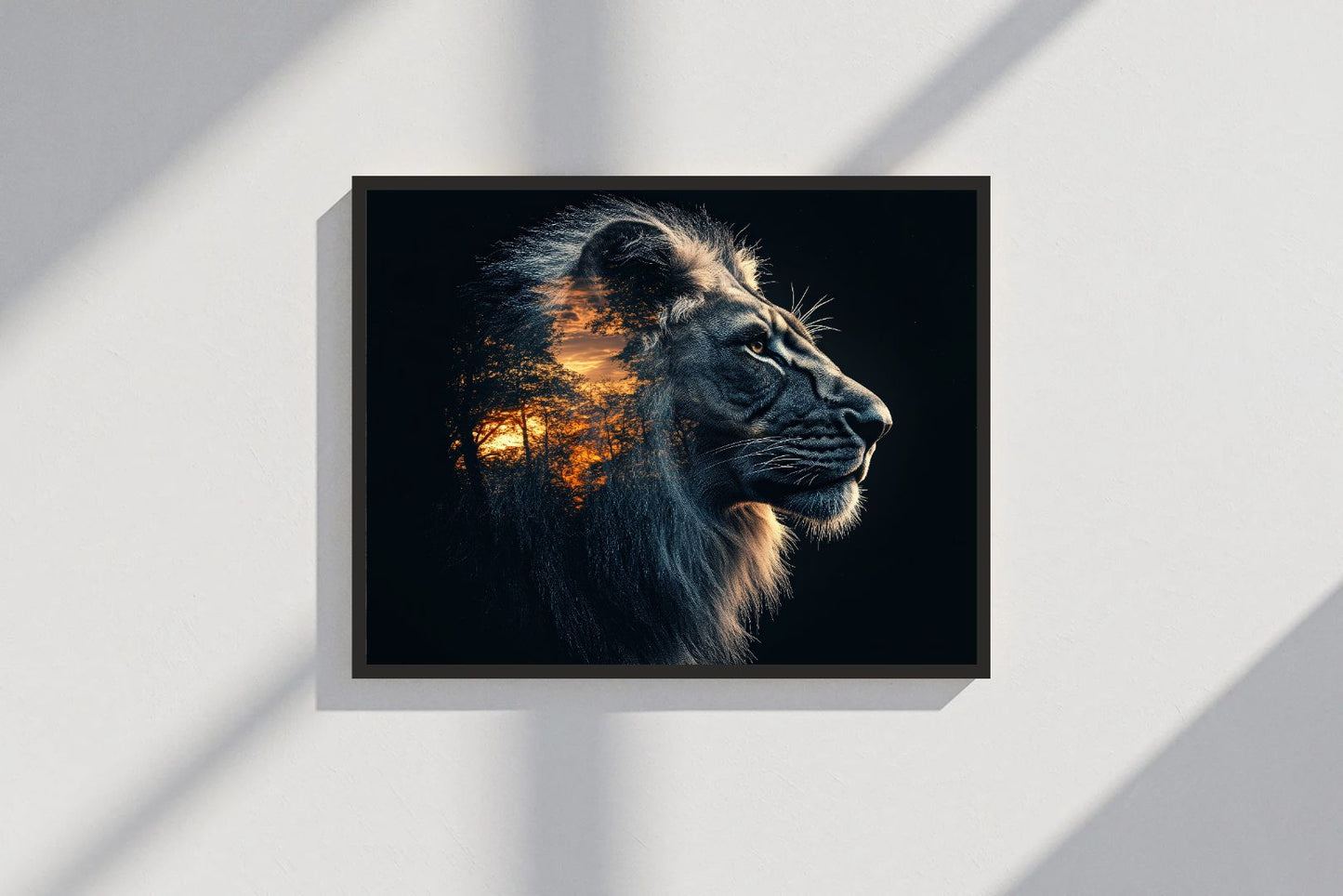 Majestic Lion & Nature Wall Art โ Power Meets Serenity ๐ฆ๐ฟ