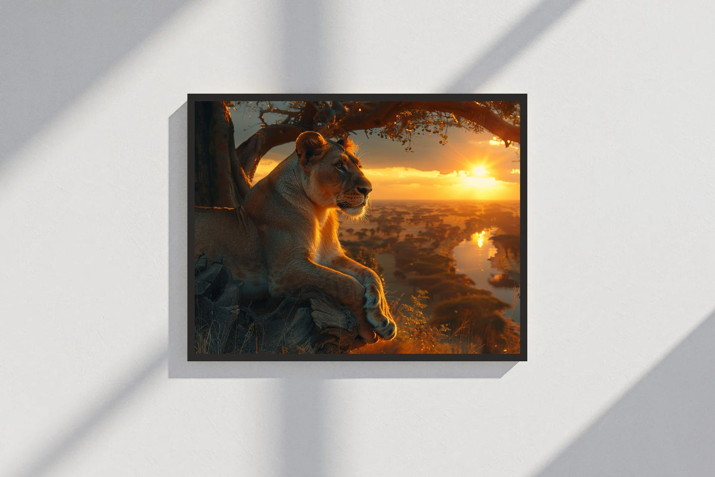 Majestic Lion & Nature Wall Art โ Power Meets Serenity ๐ฆ๐ฟ